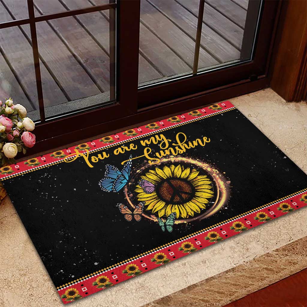 Butterfly Christmas Yall Rubber Doormat You Are My Sunshine - Wonder Print Shop