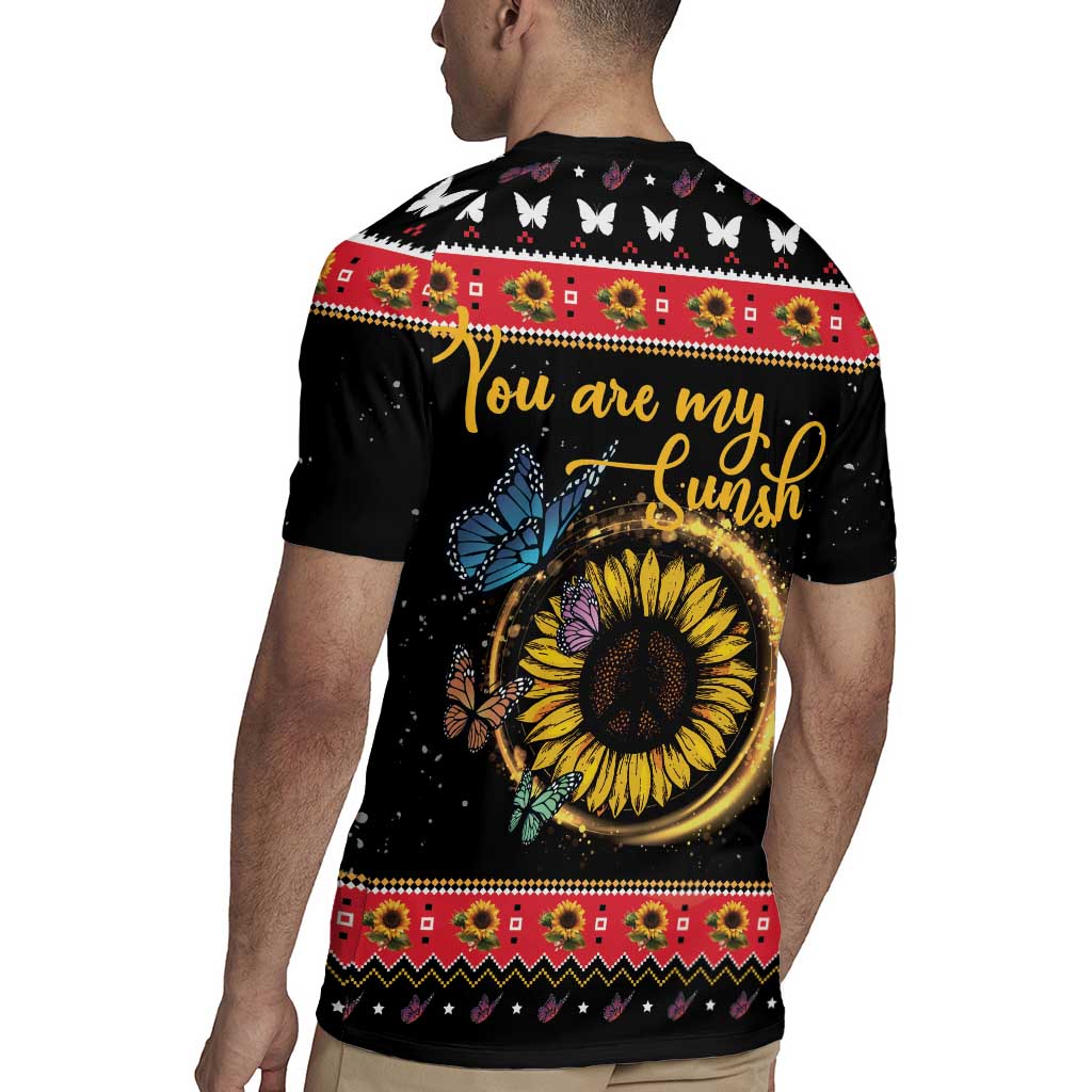 Butterfly Christmas Yall Rugby Jersey You Are My Sunshine - Wonder Print Shop