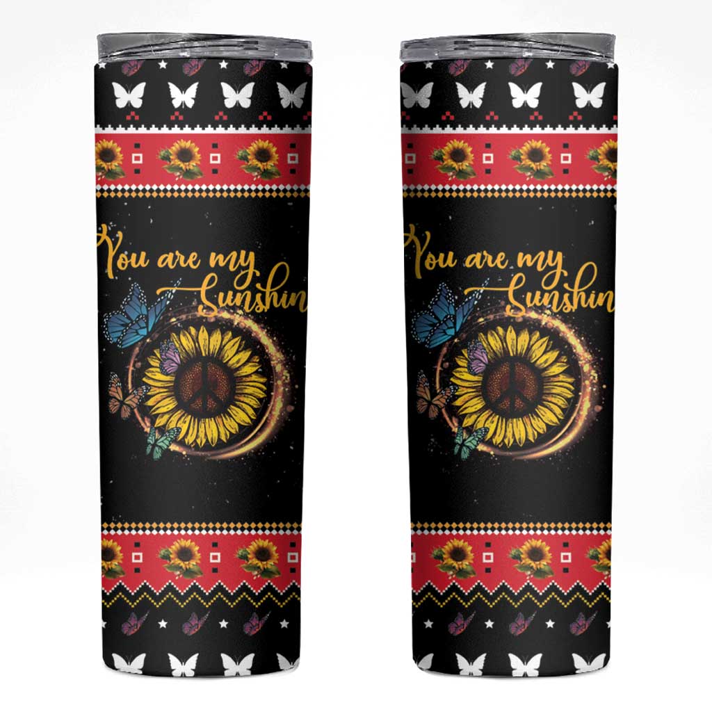 Butterfly Christmas Yall Skinny Tumbler You Are My Sunshine - Wonder Print Shop