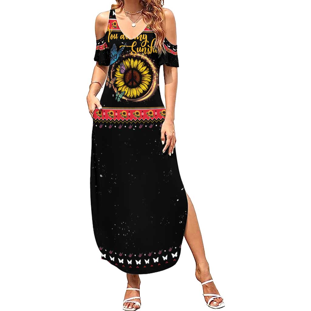 Butterfly Christmas Yall Summer Maxi Dress You Are My Sunshine - Wonder Print Shop