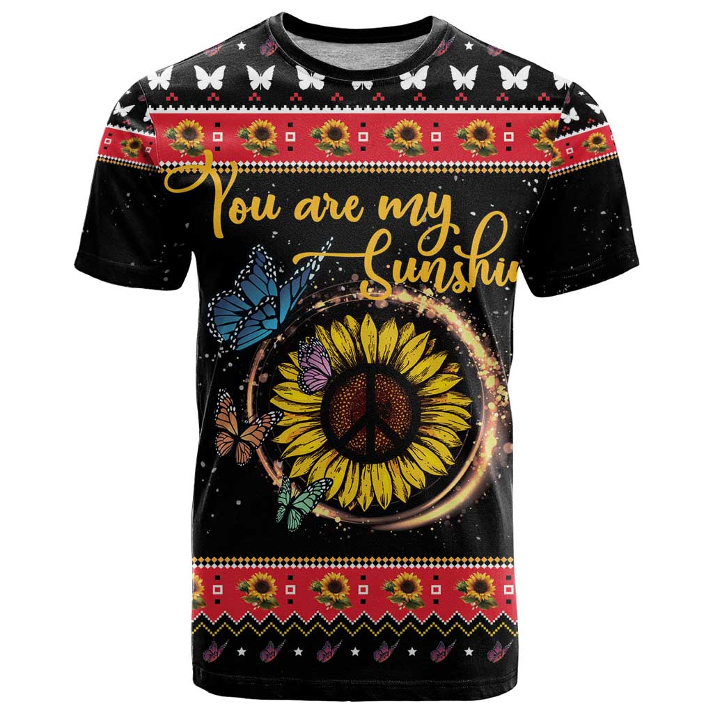 Butterfly Christmas Yall T Shirt You Are My Sunshine - Wonder Print Shop