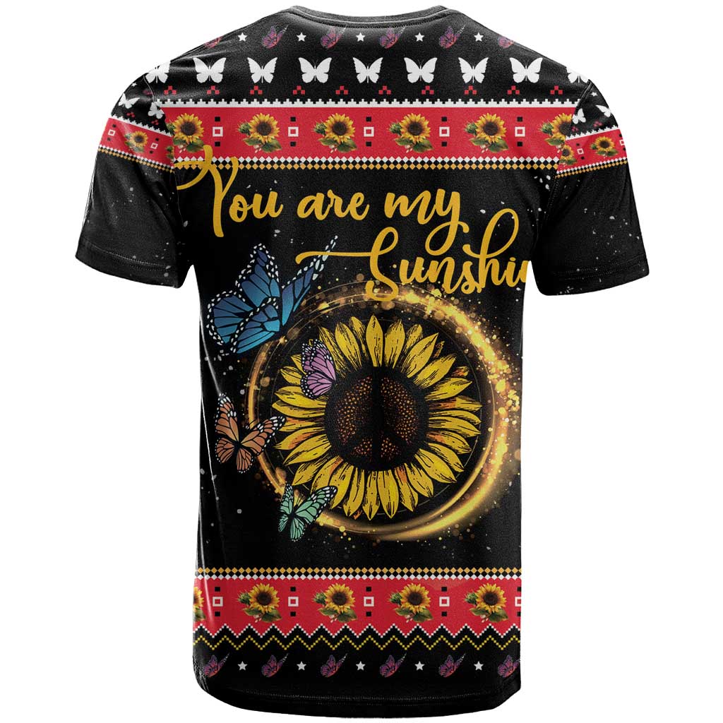 Butterfly Christmas Yall T Shirt You Are My Sunshine - Wonder Print Shop