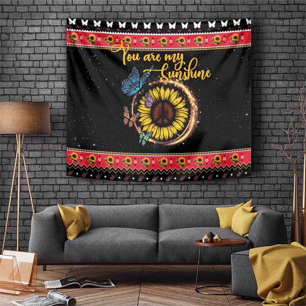 Butterfly Christmas Yall Tapestry You Are My Sunshine - Wonder Print Shop