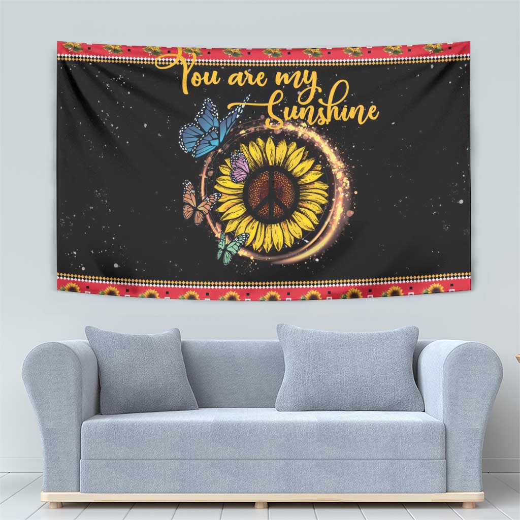 Butterfly Christmas Yall Tapestry You Are My Sunshine - Wonder Print Shop