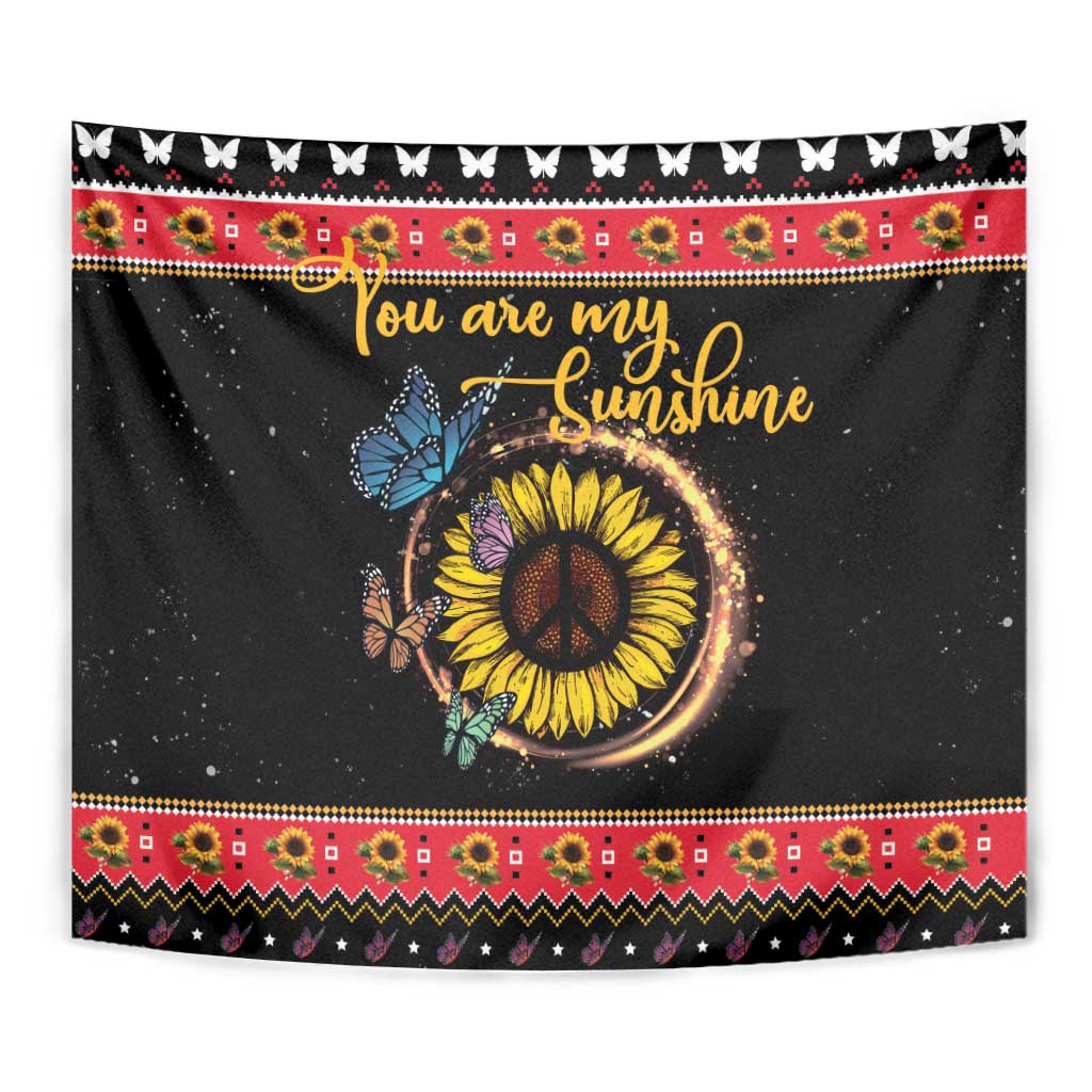 Butterfly Christmas Yall Tapestry You Are My Sunshine - Wonder Print Shop