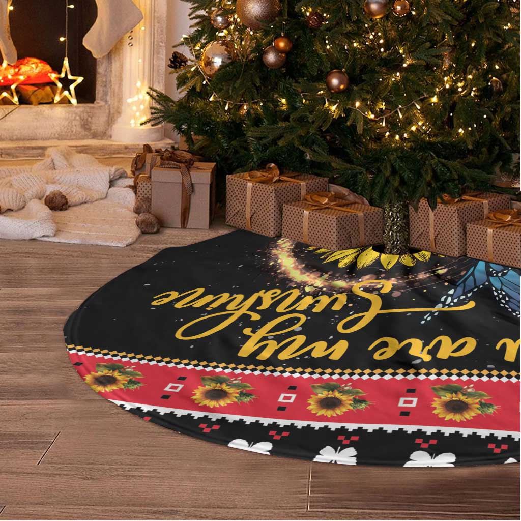 Butterfly Christmas Yall Tree Skirt You Are My Sunshine - Wonder Print Shop
