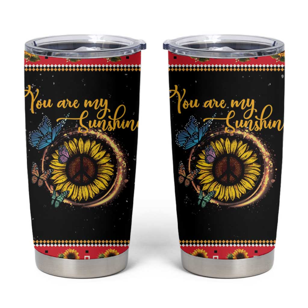 Butterfly Christmas Yall Tumbler Cup You Are My Sunshine - Wonder Print Shop