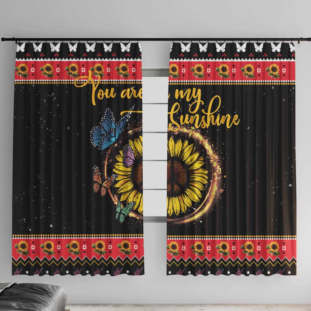 Butterfly Christmas Yall Window Curtain You Are My Sunshine - Wonder Print Shop