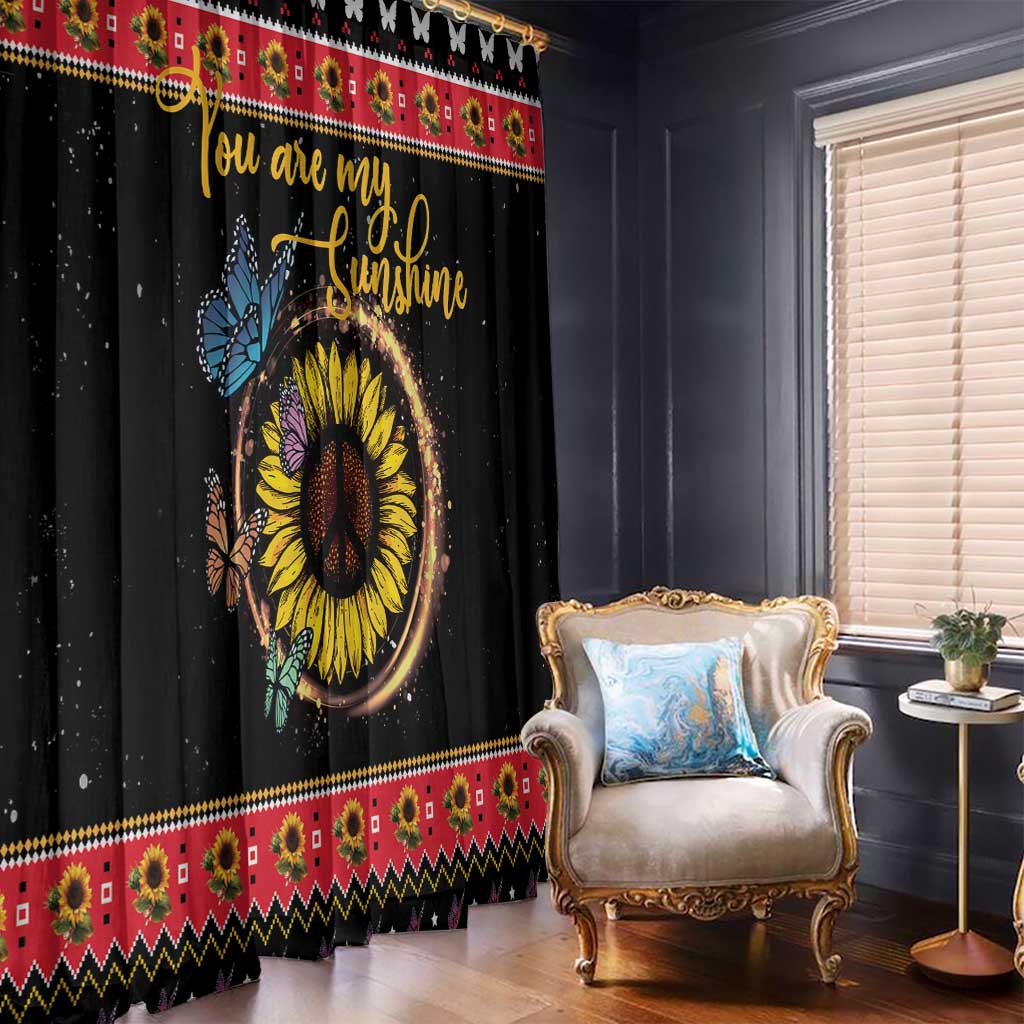 Butterfly Christmas Yall Window Curtain You Are My Sunshine - Wonder Print Shop
