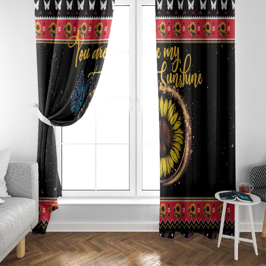 Butterfly Christmas Yall Window Curtain You Are My Sunshine - Wonder Print Shop