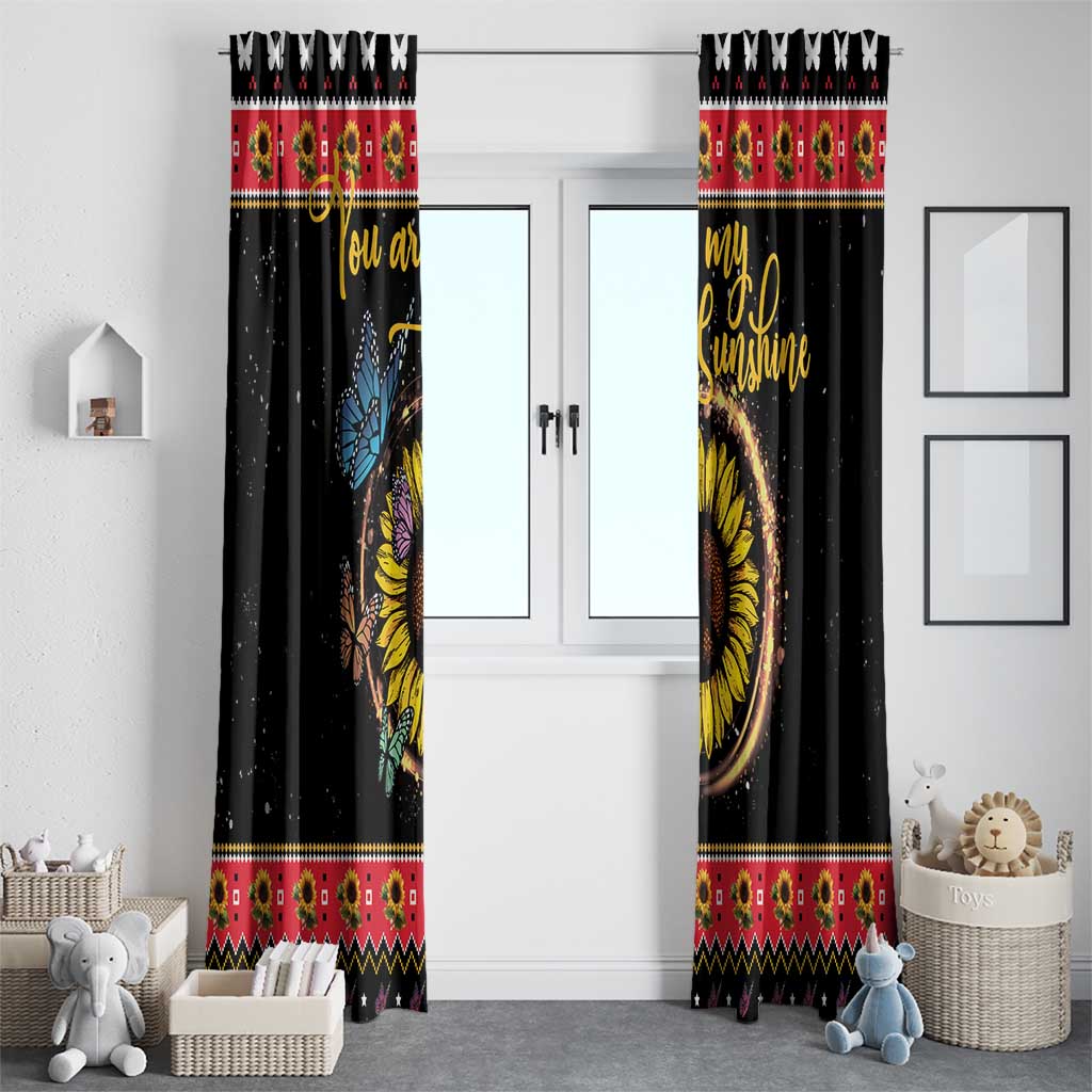 Butterfly Christmas Yall Window Curtain You Are My Sunshine - Wonder Print Shop