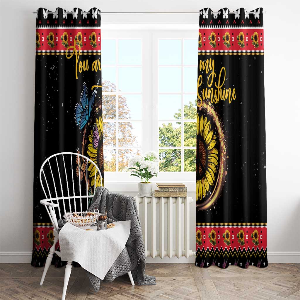 Butterfly Christmas Yall Window Curtain You Are My Sunshine - Wonder Print Shop