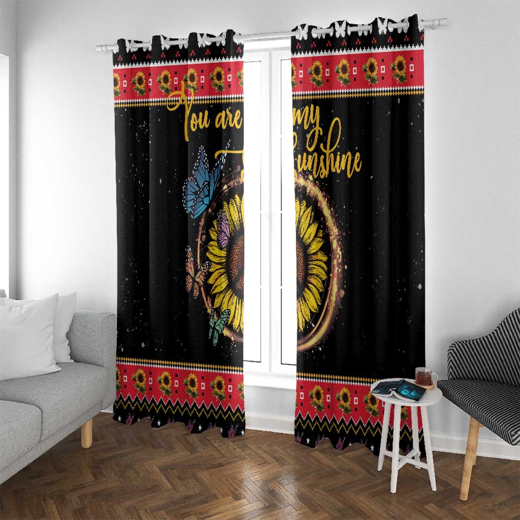 Butterfly Christmas Yall Window Curtain You Are My Sunshine - Wonder Print Shop