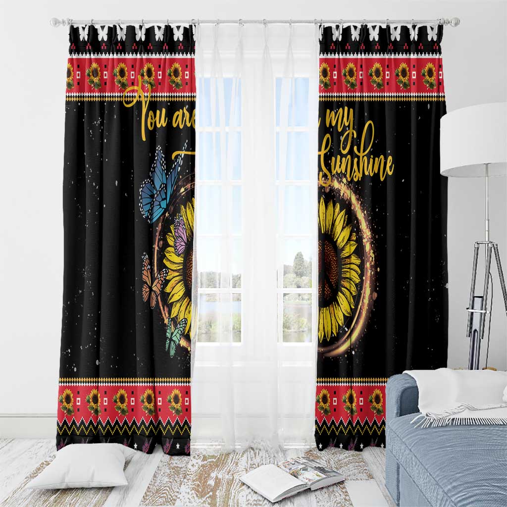 Butterfly Christmas Yall Window Curtain You Are My Sunshine - Wonder Print Shop