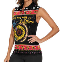 Butterfly Christmas Yall Women Sleeveless Polo Shirt You Are My Sunshine - Wonder Print Shop