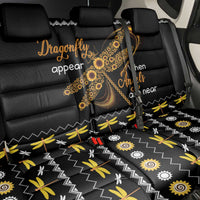 Dragonfly Sunflower Back Car Seat Cover Dragonfly Appear When Angels Are Near - Wonder Print Shop