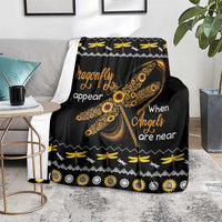 Dragonfly Sunflower Blanket Dragonfly Appear When Angels Are Near