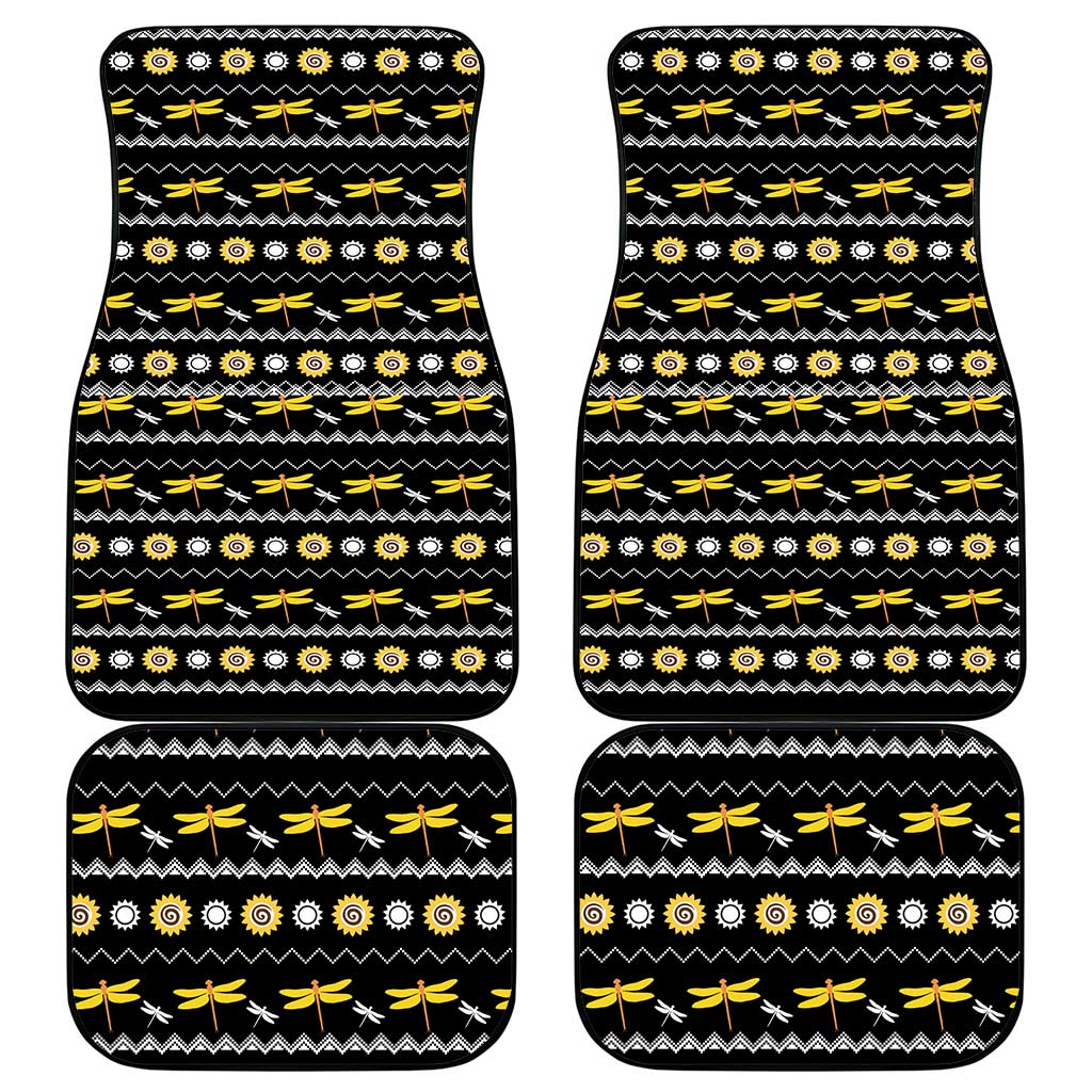 Dragonfly Sunflower Car Mats Dragonfly Appear When Angels Are Near - Wonder Print Shop