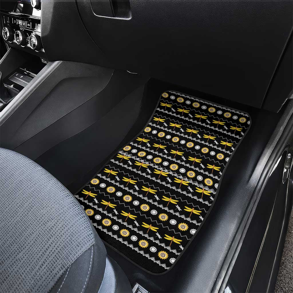 Dragonfly Sunflower Car Mats Dragonfly Appear When Angels Are Near - Wonder Print Shop