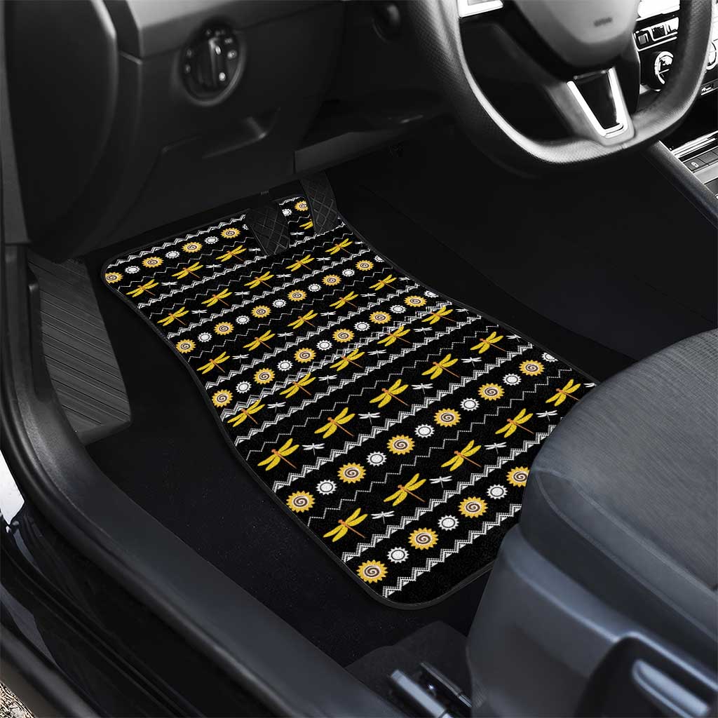 Dragonfly Sunflower Car Mats Dragonfly Appear When Angels Are Near - Wonder Print Shop