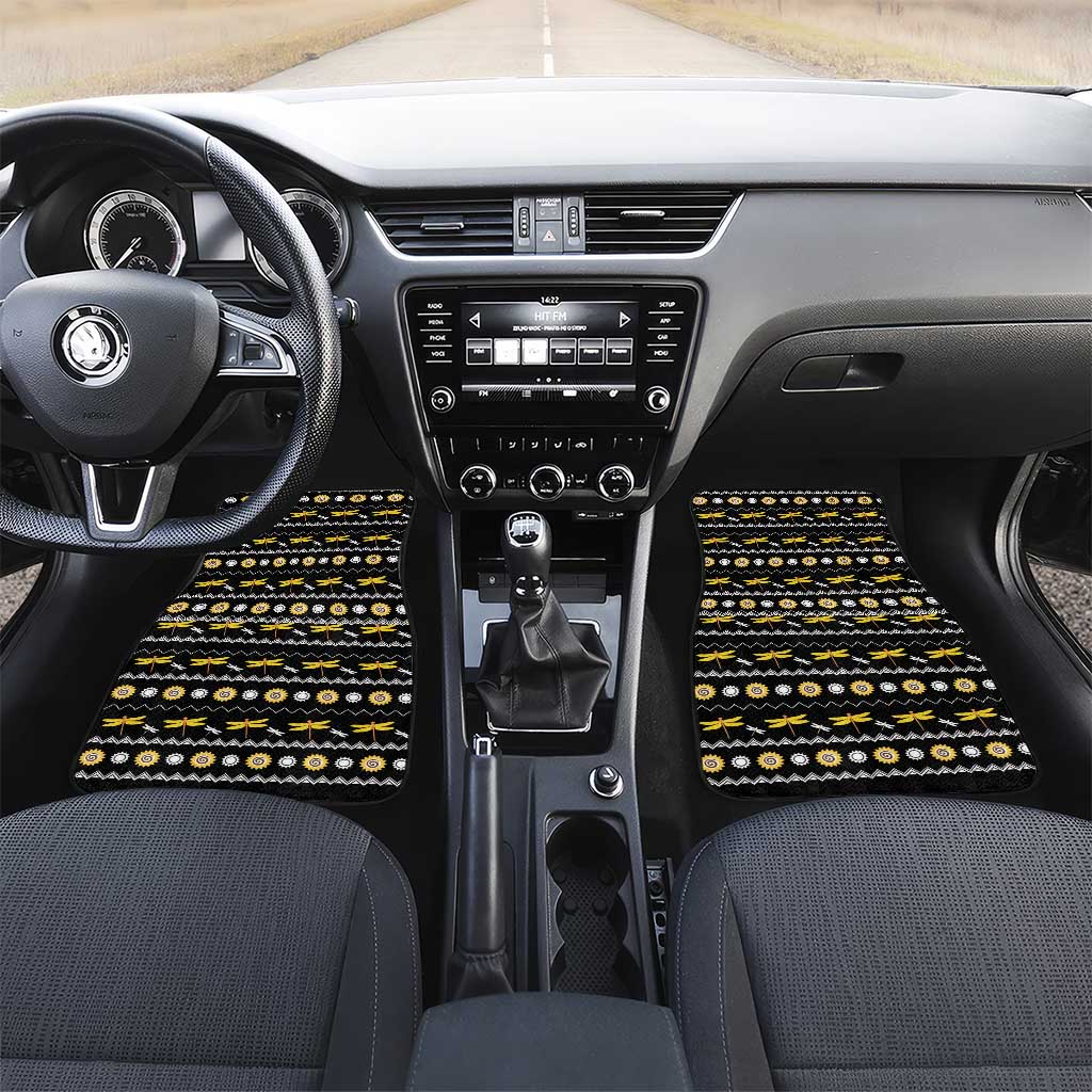 Dragonfly Sunflower Car Mats Dragonfly Appear When Angels Are Near - Wonder Print Shop