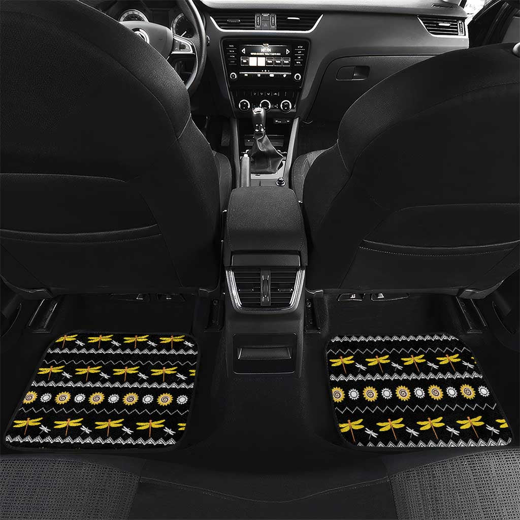 Dragonfly Sunflower Car Mats Dragonfly Appear When Angels Are Near - Wonder Print Shop