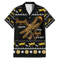Dragonfly Sunflower Family Matching Mermaid Dress and Hawaiian Shirt Dragonfly Appear When Angels Are Near - Wonder Print Shop