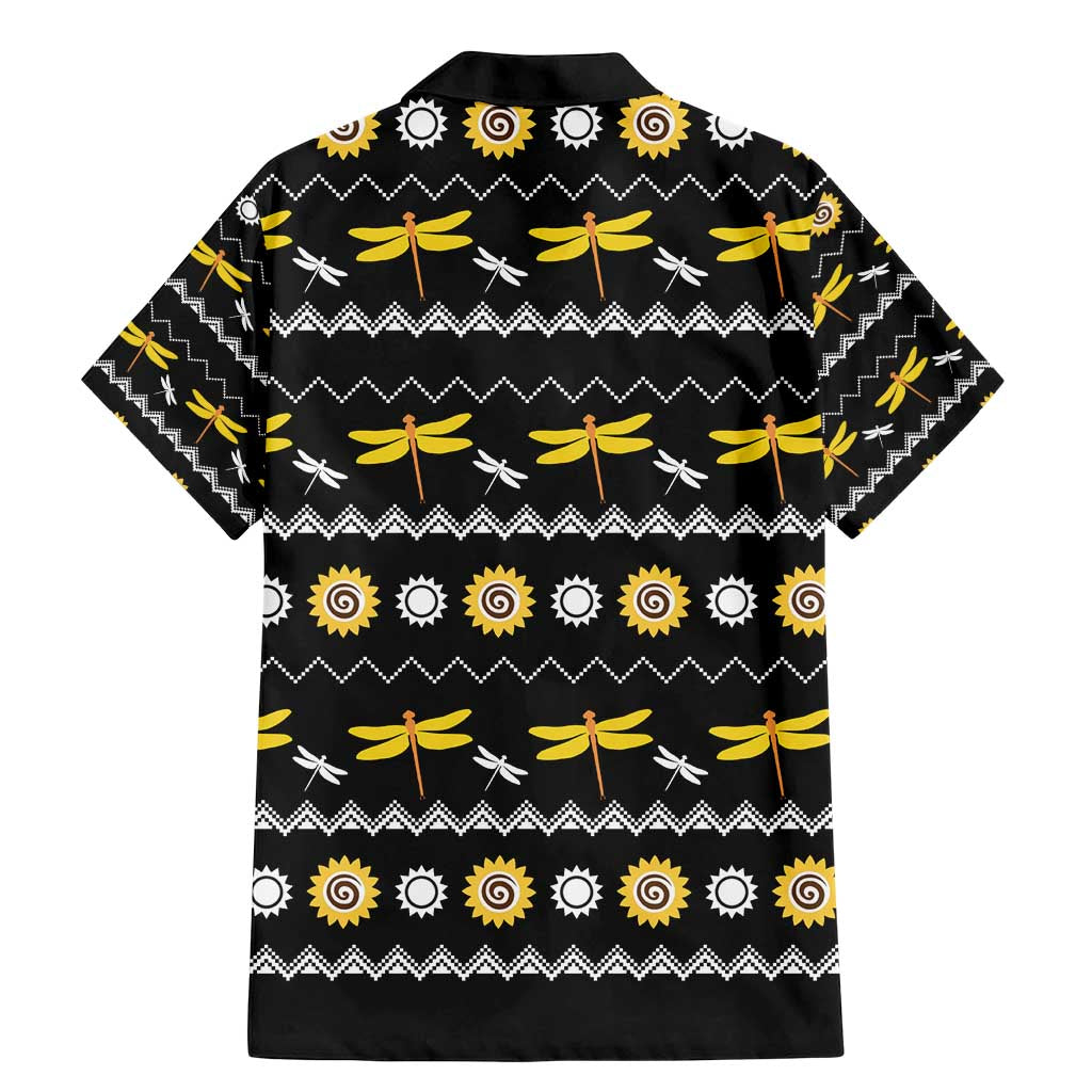 Dragonfly Sunflower Family Matching Mermaid Dress and Hawaiian Shirt Dragonfly Appear When Angels Are Near - Wonder Print Shop