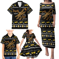 Dragonfly Sunflower Family Matching Puletasi and Hawaiian Shirt Dragonfly Appear When Angels Are Near - Wonder Print Shop