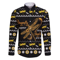Dragonfly Sunflower Family Matching Short Sleeve Bodycon Dress and Hawaiian Shirt Dragonfly Appear When Angels Are Near - Wonder Print Shop