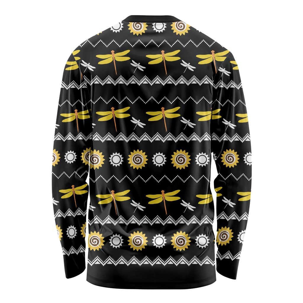 Dragonfly Sunflower Long Sleeve Shirt Dragonfly Appear When Angels Are Near - Wonder Print Shop