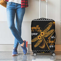 Dragonfly Sunflower Luggage Cover Dragonfly Appear When Angels Are Near - Wonder Print Shop
