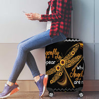 Dragonfly Sunflower Luggage Cover Dragonfly Appear When Angels Are Near - Wonder Print Shop