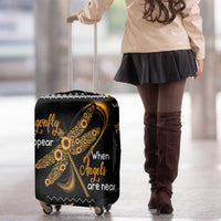 Dragonfly Sunflower Luggage Cover Dragonfly Appear When Angels Are Near - Wonder Print Shop