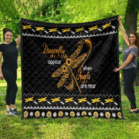 Dragonfly Sunflower Quilt Dragonfly Appear When Angels Are Near - Wonder Print Shop