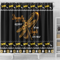 Dragonfly Sunflower Shower Curtain Dragonfly Appear When Angels Are Near