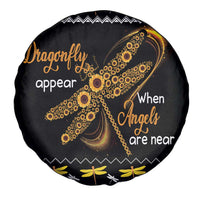 Dragonfly Sunflower Spare Tire Cover Dragonfly Appear When Angels Are Near - Wonder Print Shop