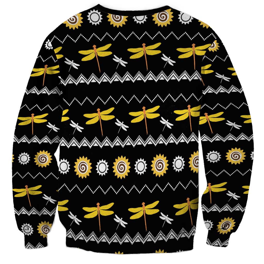 Dragonfly Sunflower Sweatshirt Dragonfly Appear When Angels Are Near - Wonder Print Shop