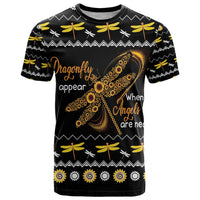 Dragonfly Sunflower T Shirt Dragonfly Appear When Angels Are Near - Wonder Print Shop