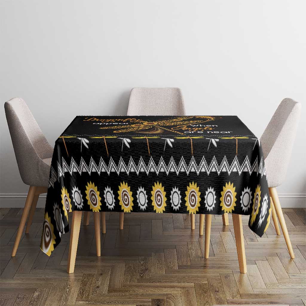 Dragonfly Sunflower Tablecloth Dragonfly Appear When Angels Are Near - Wonder Print Shop