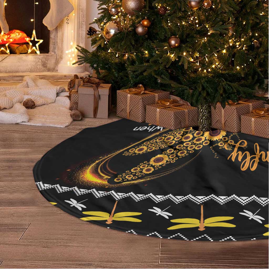 Dragonfly Sunflower Tree Skirt Dragonfly Appear When Angels Are Near - Wonder Print Shop
