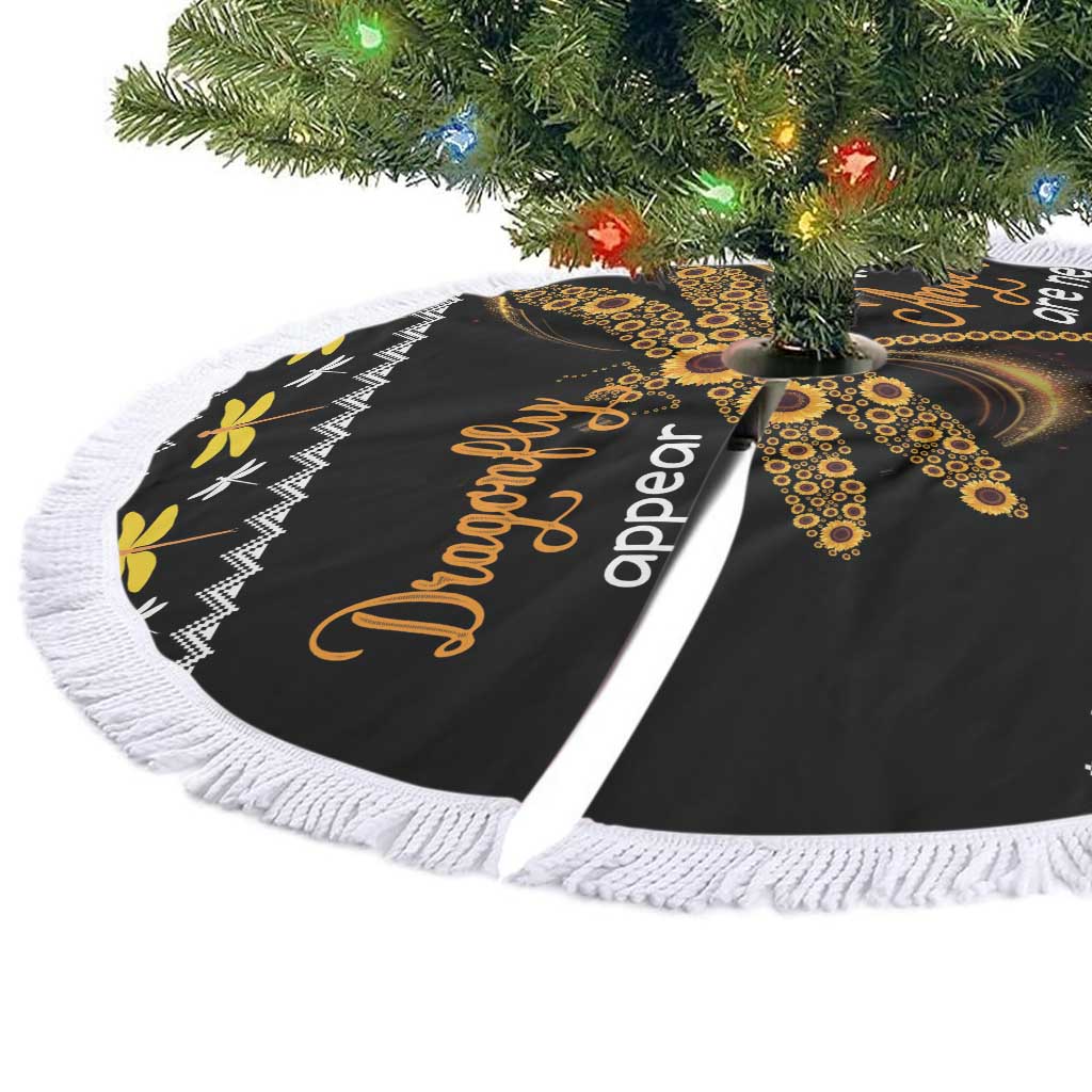 Dragonfly Sunflower Tree Skirt Dragonfly Appear When Angels Are Near - Wonder Print Shop