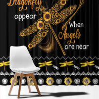 Dragonfly Sunflower Window Curtain Dragonfly Appear When Angels Are Near - Wonder Print Shop