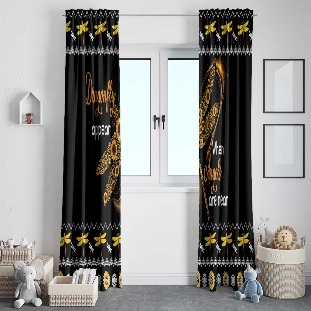 Dragonfly Sunflower Window Curtain Dragonfly Appear When Angels Are Near - Wonder Print Shop