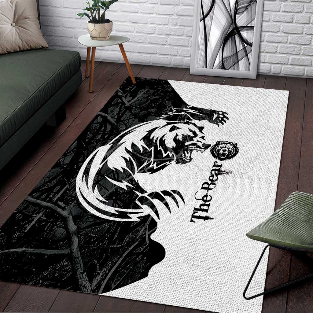 The Bear Tattoo Area Rug Bear In Forest