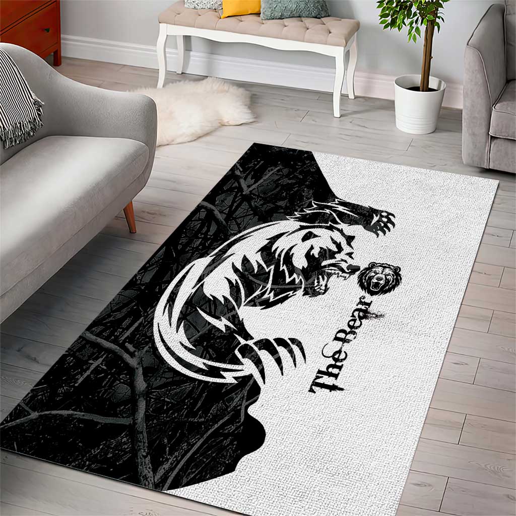 The Bear Tattoo Area Rug Bear In Forest