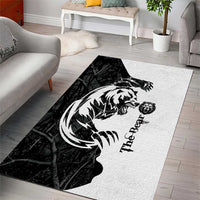 The Bear Tattoo Area Rug Bear In Forest
