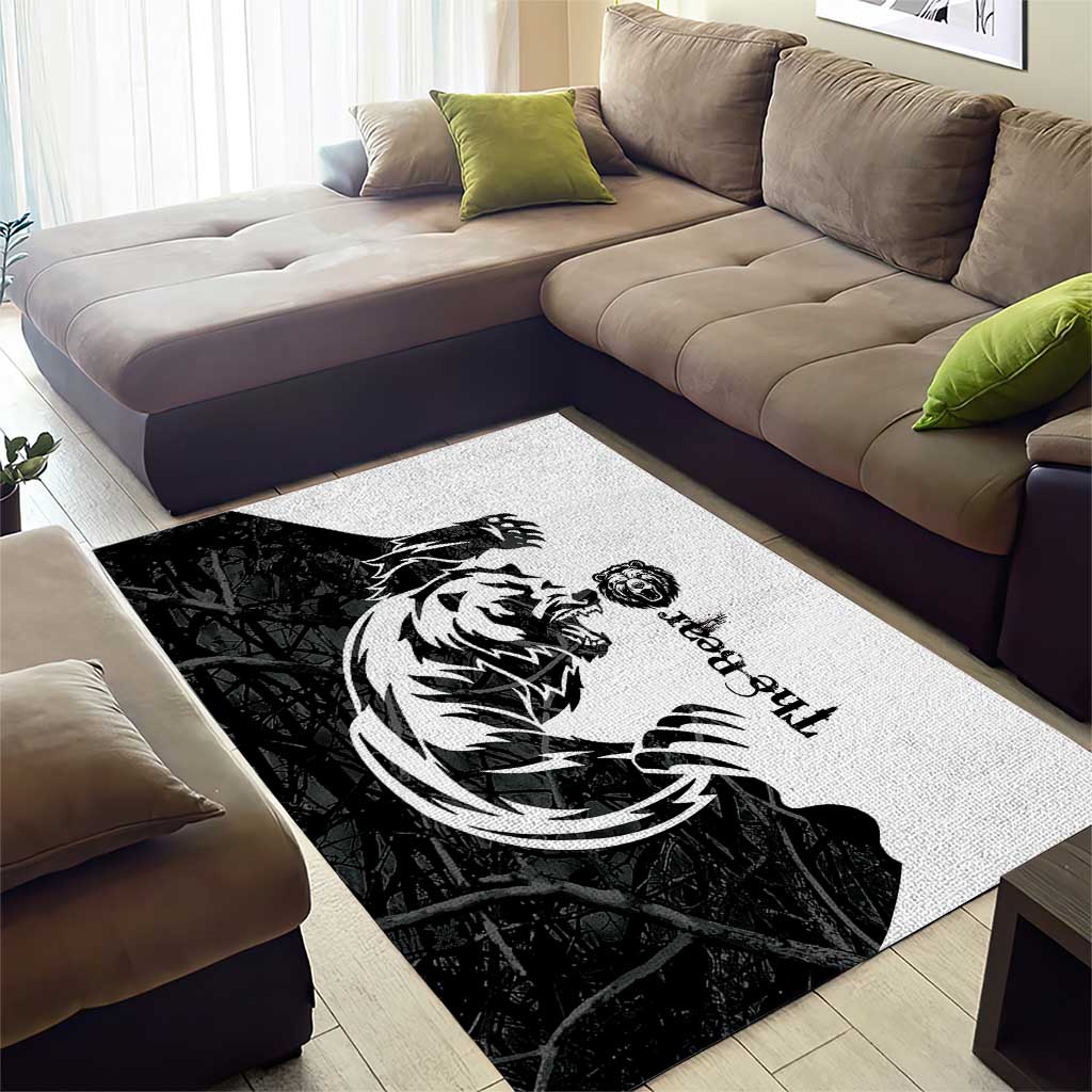 The Bear Tattoo Area Rug Bear In Forest