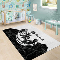 The Bear Tattoo Area Rug Bear In Forest