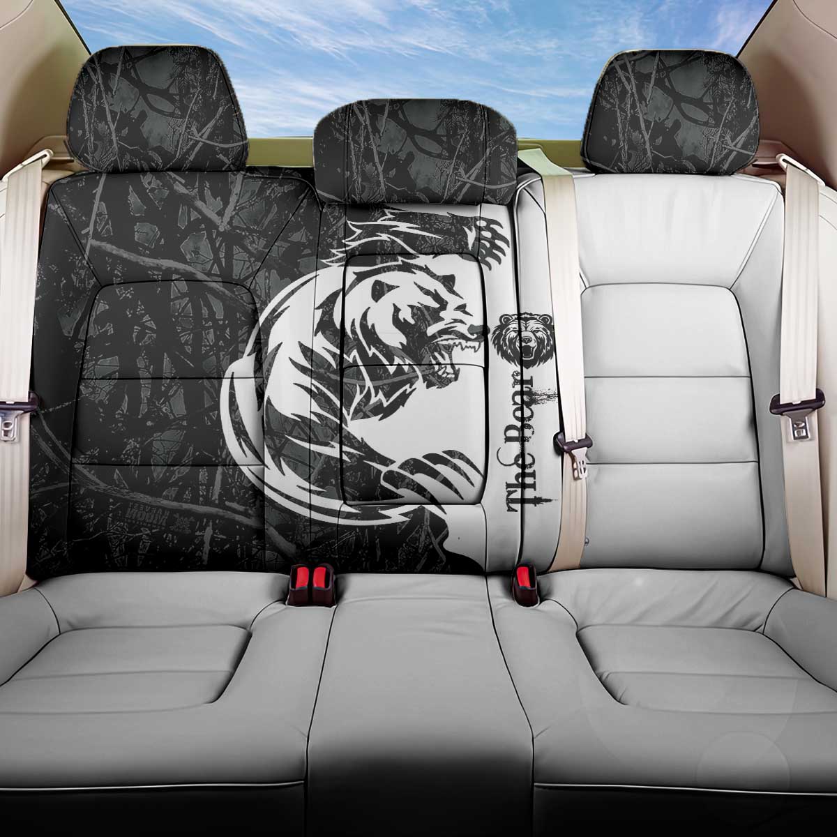 The Bear Tattoo Back Car Seat Cover Bear In Forest